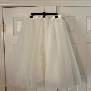 Knee length tulle skirt